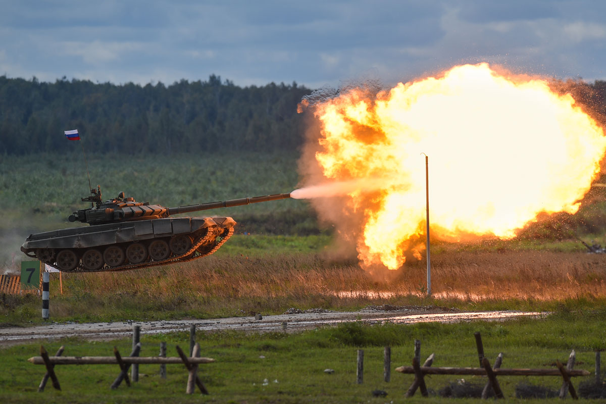Т-72 танк выстрел с лету